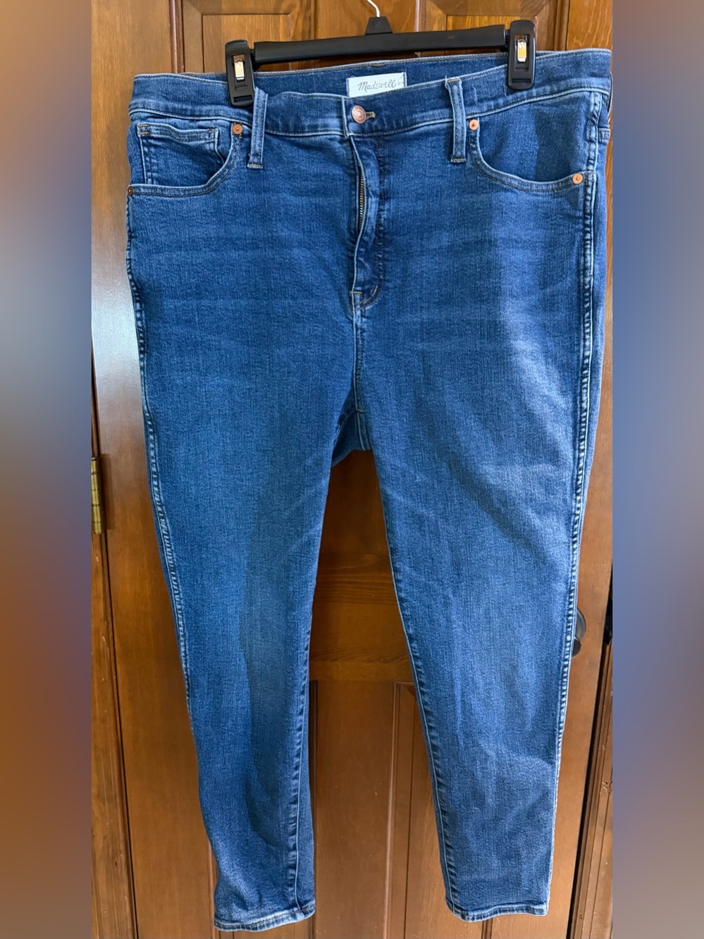 Madewell 10" High-Rise Skinny Jeans Blue Denim Women's Size 34P Petite Excellent